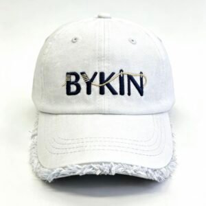BYKIN Acid-Wash Distressed Baseball Cap - Vintage Denim Style Streetwear Hat