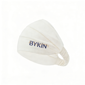 BYKIN Cloud-Soft Pleated Yoga Headband - Non-Slip Wide Workout Hairband for Women